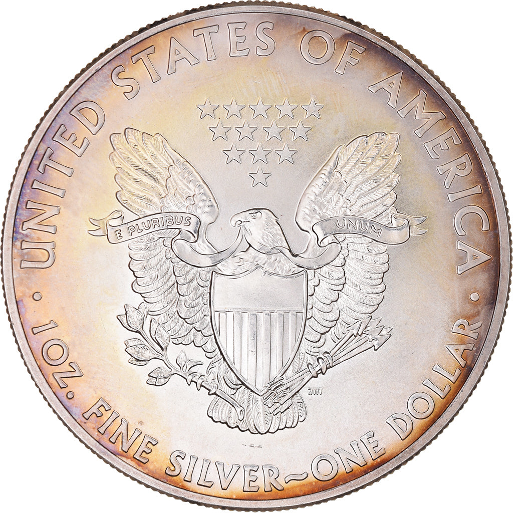 Moneda, Estados Unidos, Silver Eagle, Dollar, 2015, Iridescent toning, SC, Plata