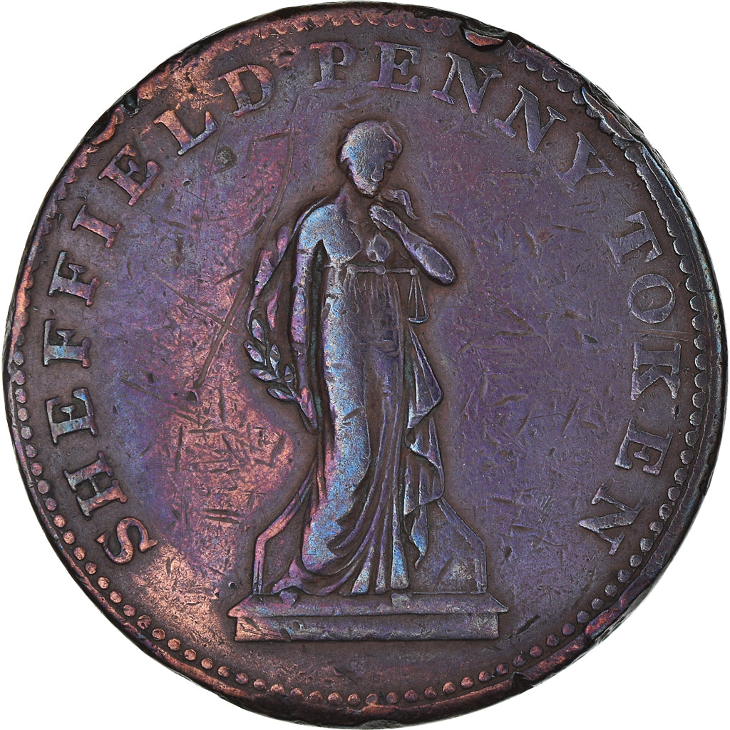 Coin, Great Britain, Yorkshire, Sheffield Overseers of the Poor, Penny Token