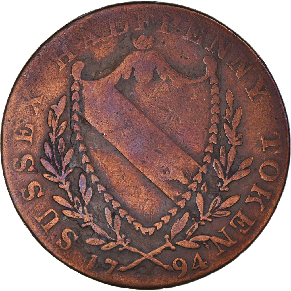 Coin, Great Britain, Kent, Halfpenny Token, 1794, Lamberhurst, VF(20-25)