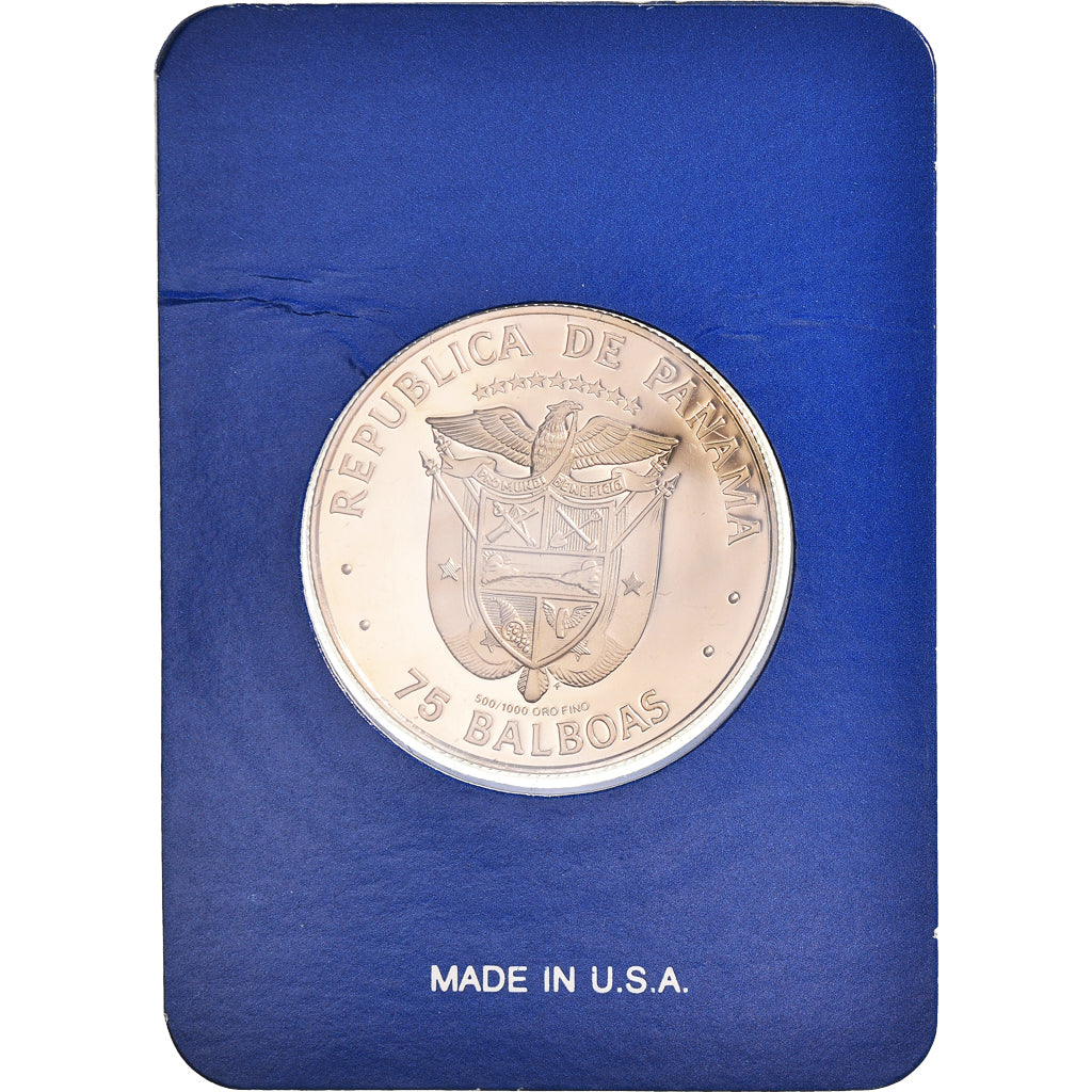 Coin, Panama, 75 Balboas, 1978, U.S. Mint, Proof, MS(65-70), Gold, KM:55