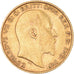 Moeda, Grã-Bretanha, Edward VII, 1/2 Sovereign, 1910, EF(40-45), Dourado