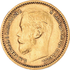 Monnaie, Russie, Nicholas II, 5 Roubles, 1899 ФЗ, St. Petersburg, TTB, Or