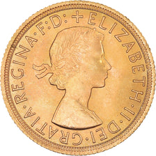 Moeda, Grã-Bretanha, Elizabeth II, Sovereign, 1964, MS(64), Dourado, KM:908