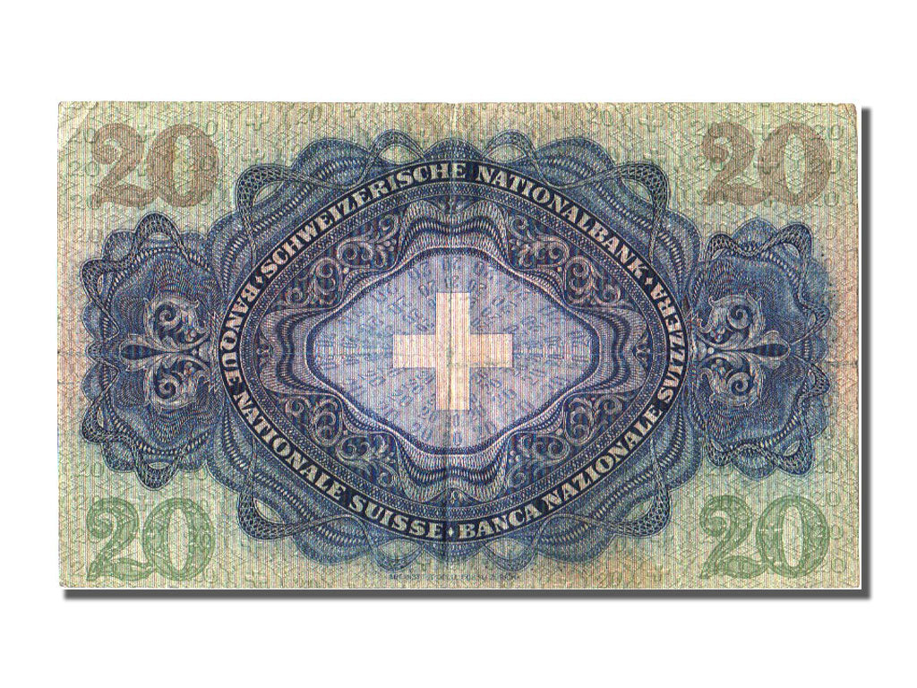 Switzerland, 20 Franken, 1949, KM #39q, 1949-01-20, VF(20-25), T