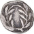 Moneda, Aeolis, Hemiobol, 450-400 BC, Elaia, MBC, Plata, SNG-Cop:164