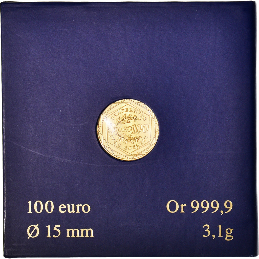 Francia, 100 Euro, Monnaie de Paris, La Semeuse, 2009, Paris, FDC, Oro