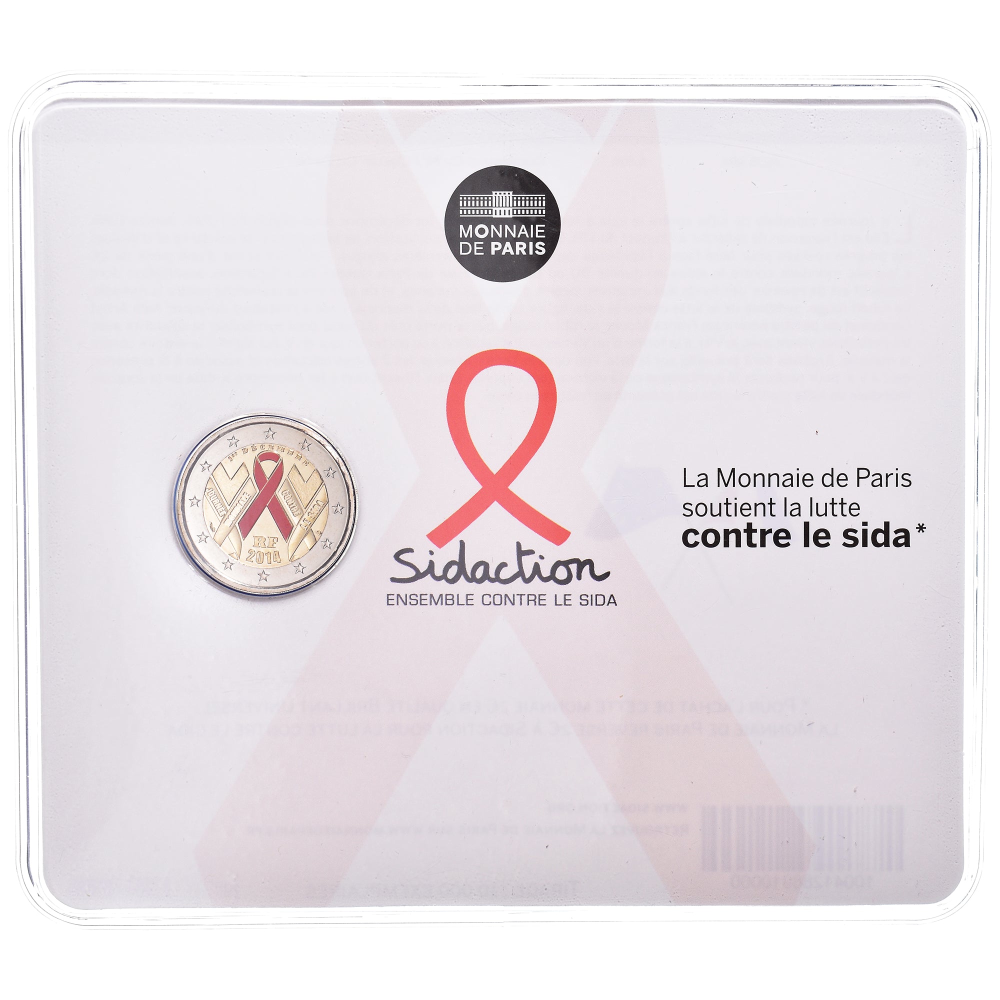 Frankreich, 2 Euro, Monnaie de Paris, Sidaction, 2014, Paris, BU, STGL