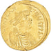 Moeda, Constans II, Semissis, 641-668 AD, Constantinople, AU(50-53), Dourado