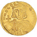 Moeda, Leon III & Constantin V, Solidus, 735-740, Constantinople, AU(55-58)