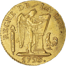 Coin, France, Louis XVI, 24 Livres, 1793, Paris, EF(40-45), Gold, Gadoury:62