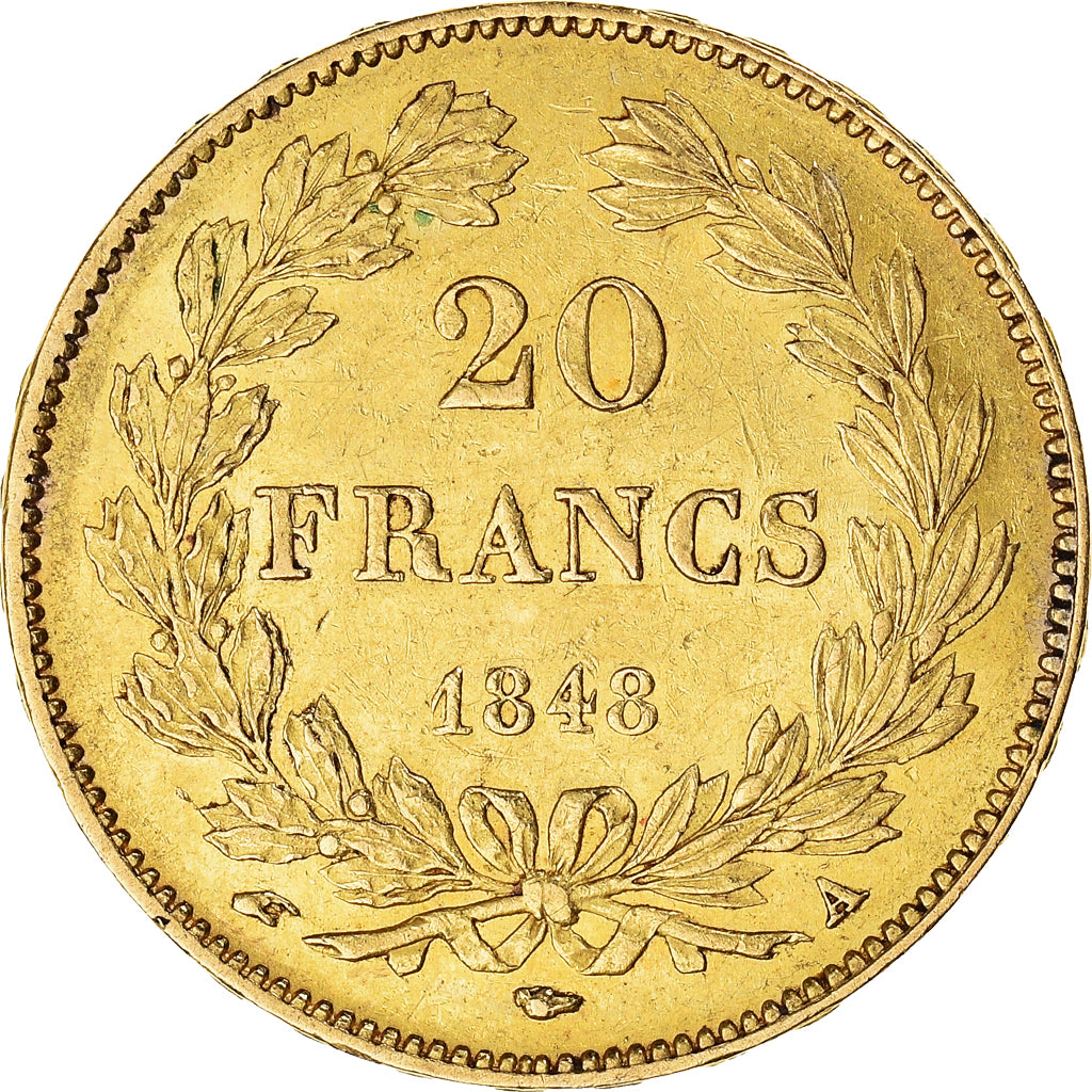 Münze, Frankreich, Louis-Philippe, 20 Francs, 1848, Paris, SS+, Gold, KM:750.1