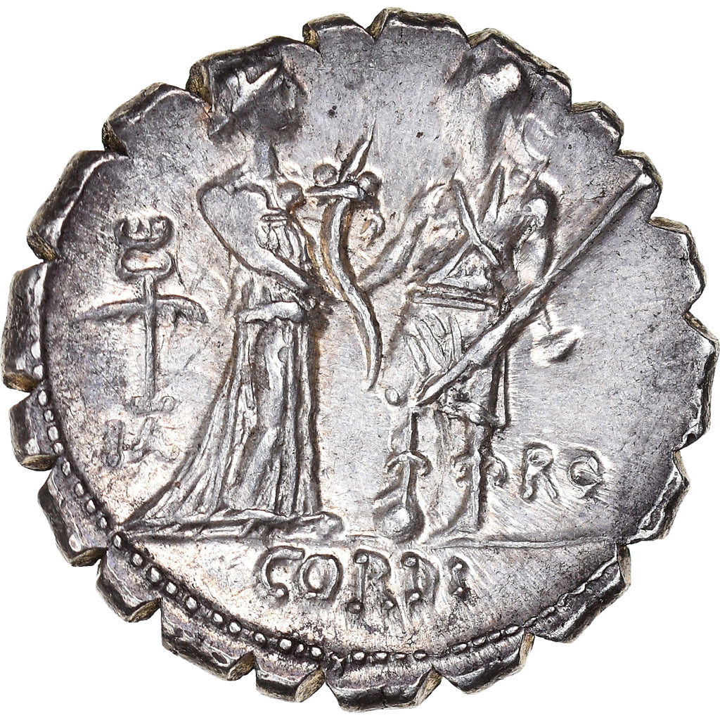 Coin, Fufia, Denarius Serratus, 70 BC, Rome, MS(60-62), Silver, Crawford:403/1