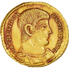 Moneta, Magnentius, Solidus, 350, Trier, AU(50-53), Złoto, RIC:248