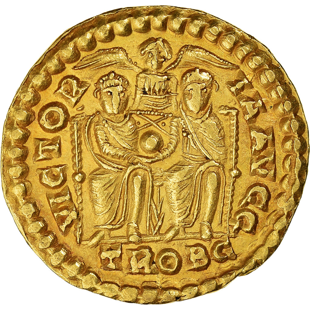 Gratian, Solidus, 375-378, Trier, Rare, Goud, PR, RIC:39c