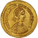 Moneda, Justa Gratia Honoria, Solidus, AD 439, Ravenna, Very rare, MBC+, Oro