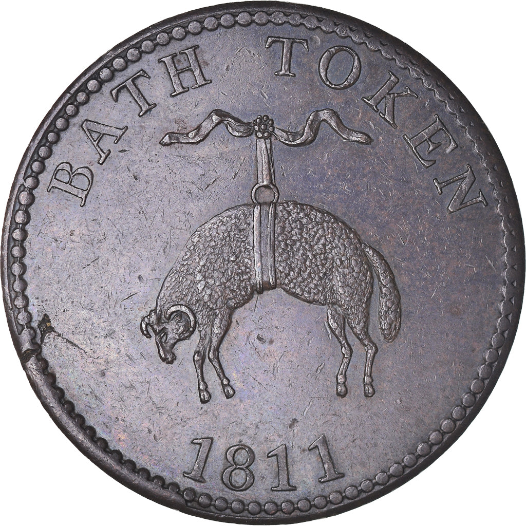 Moeda, Grã-Bretanha, Somerset, Penny Token, 1811, Bath, AU(55-58), Cobre