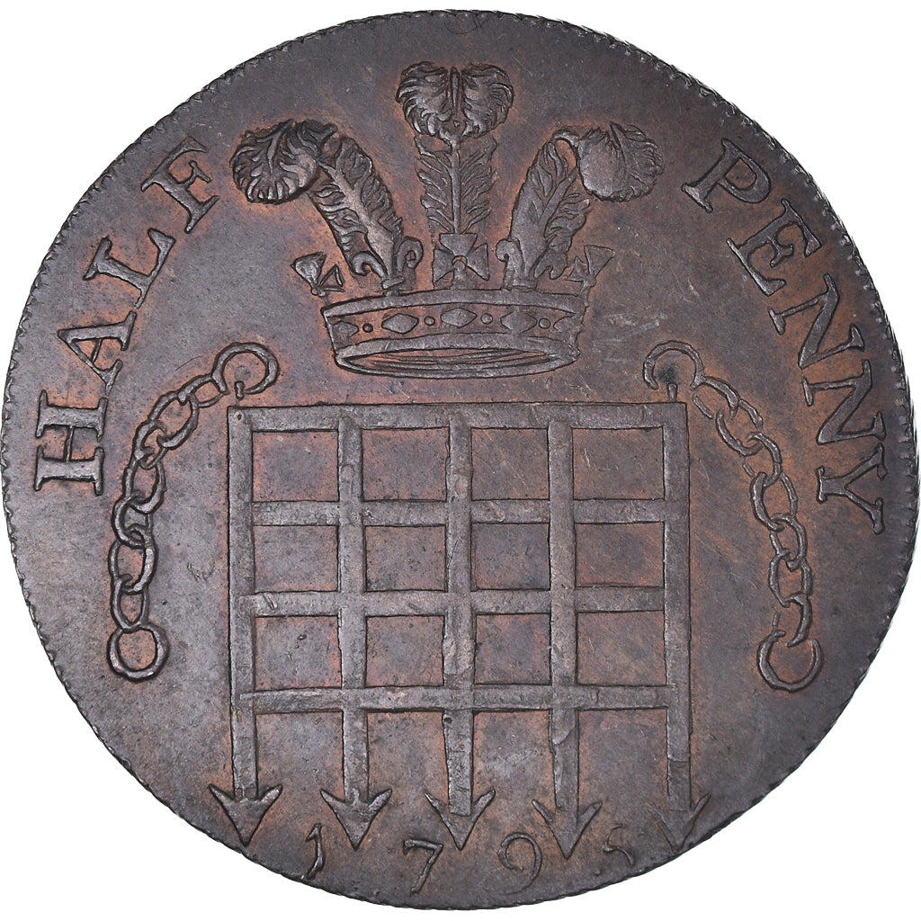 Moneta, Gran Bretagna, Middlesex, Princess of Wales, Halfpenny Token, 1795