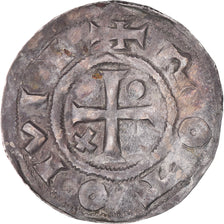 Monnaie, France, Normandie, Richard Ier, Denier au temple, 970-980, Rouen, TTB