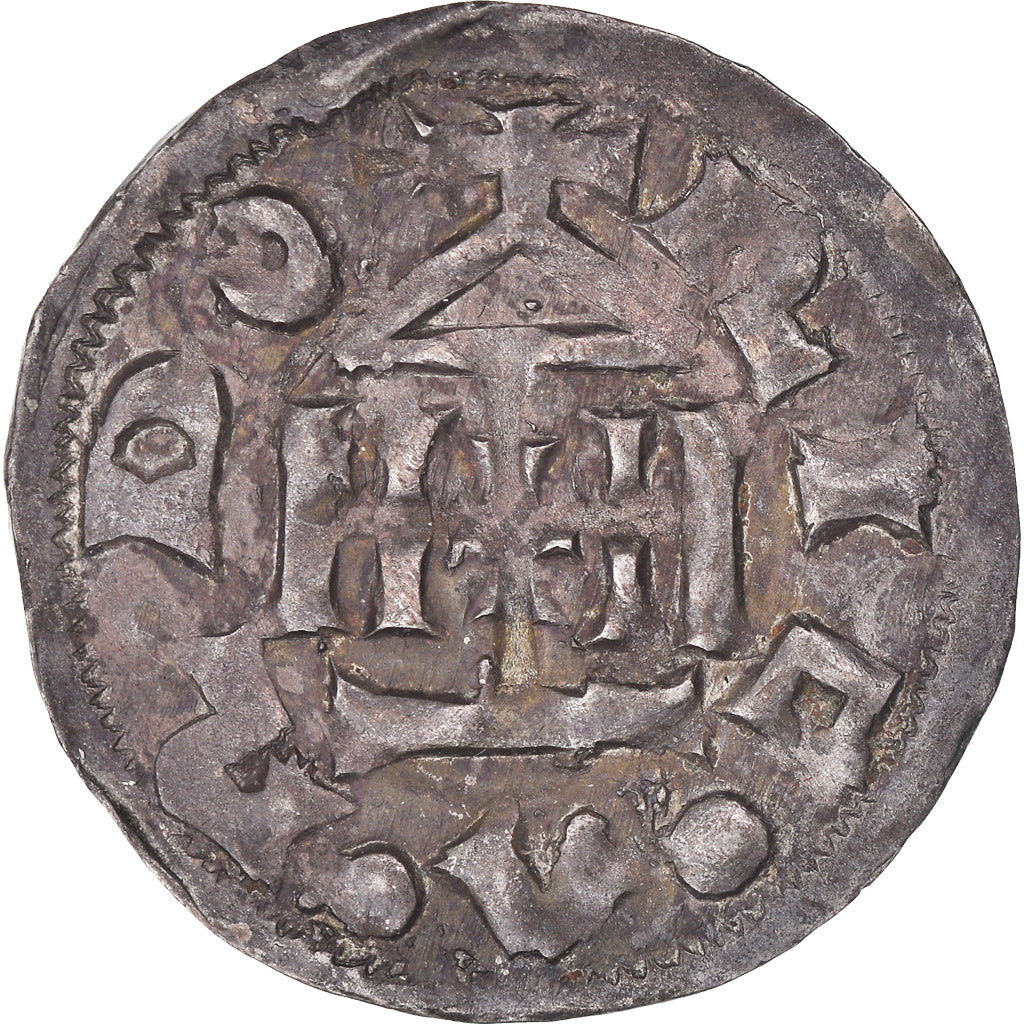 Coin, France, Normandie, Richard Ier, Denier au temple, 970-980, Rouen