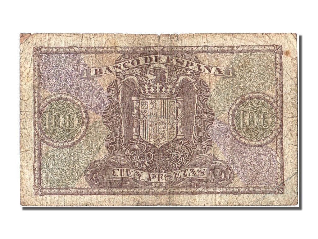 Spain, 100 Pesetas, 1940, KM #118a, 1940-01-09, VG(8-10), C