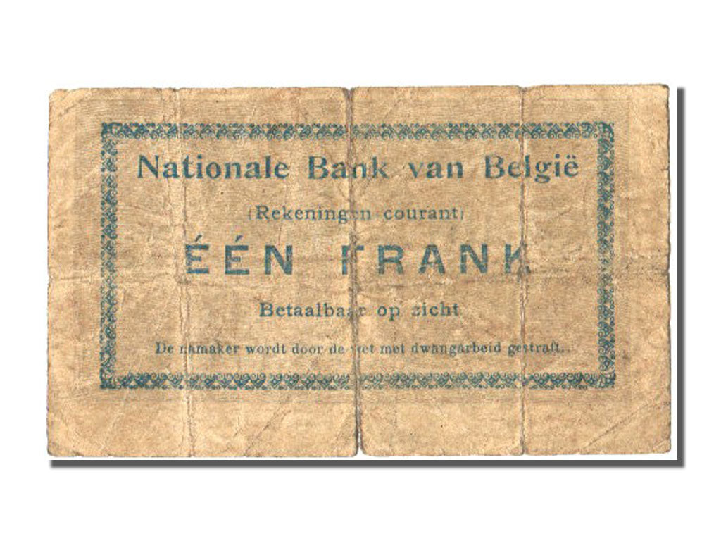 Banknote, Belgium, 1 Franc, 1914, 1914-08-27, F(12-15)