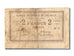 Belgium, 2 Francs, 1914, KM #82, 1914-08-27, VF(20-25), C
