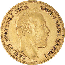 Coin, Sweden, Carl XV Adolf, Carolin, 10 Francs, 1869, EF(40-45), Gold, KM:716