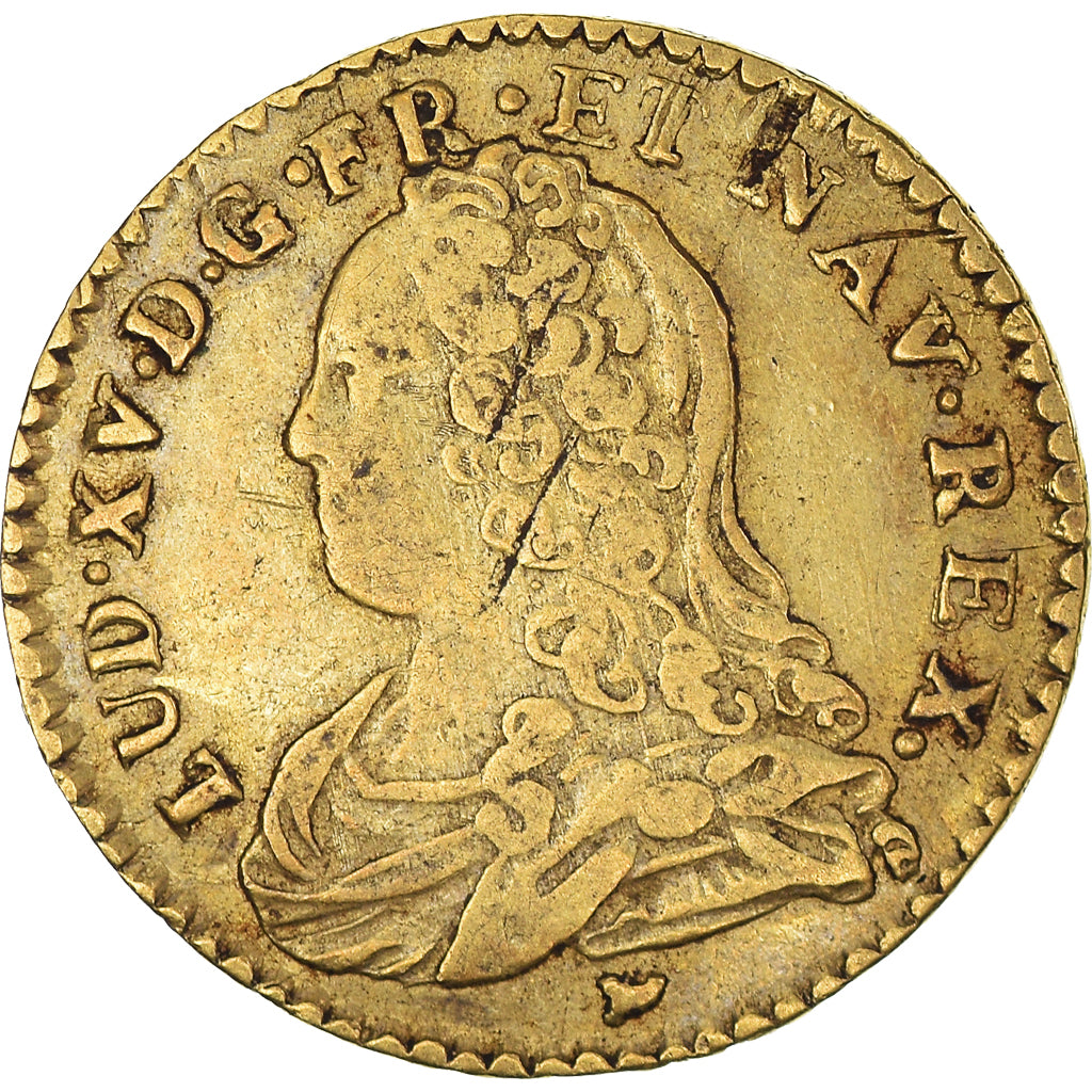 Coin, France, Louis XV, 1/2 Louis d'or aux lunettes, 1730, Limoges, VF(30-35)