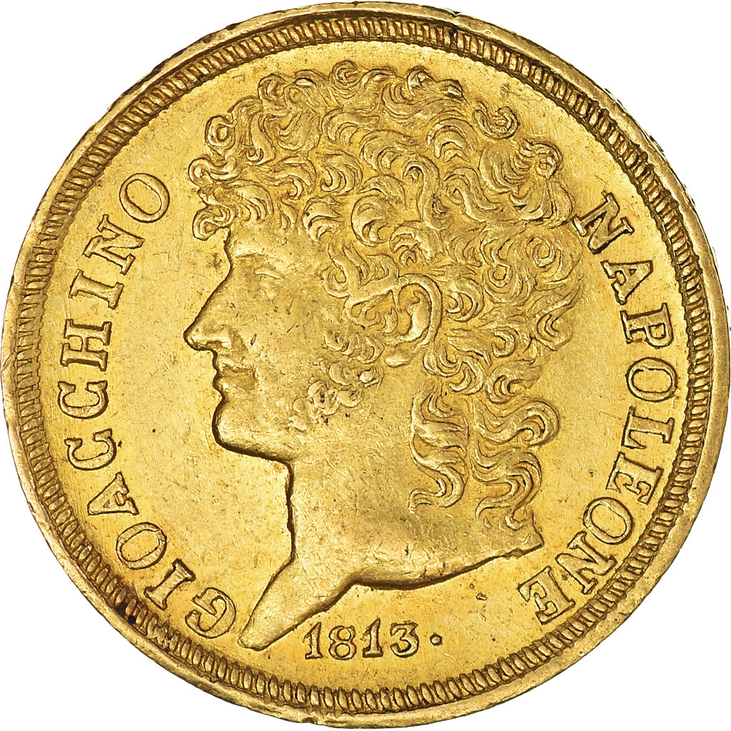 Monnaie, États italiens, NAPLES, Joachim Murat, 20 Lire, 1813, TTB+, Or, KM:264