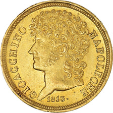 Moeda, ESTADOS ITALIANOS, NAPLES, Joachim Murat, 20 Lire, 1813, AU(50-53)