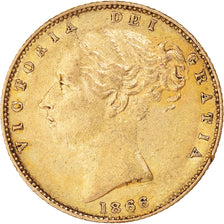 Moneda, Gran Bretaña, Victoria, Sovereign, 1866, London, Die number 47, MBC