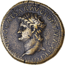 Moeda, Nero, Sestertius, 66, Lyon - Lugdunum, AU(50-53), Bronze, RIC:495