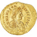 Coin, Anastasius I, Tremissis, 491-518 AD, Constantinople, AU(55-58), Gold