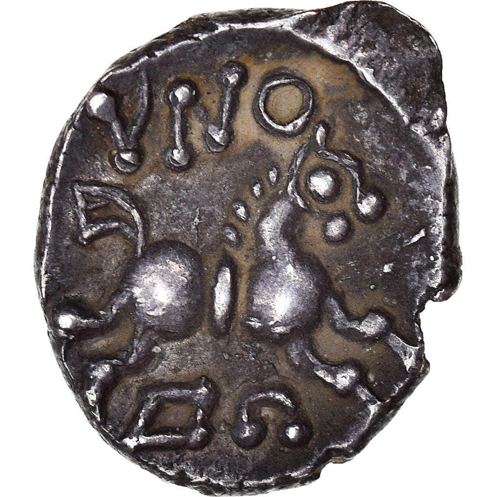 Coin, Aedui, Denier DOVBNO, Ist century BC, Pedigree, AU(50-53), Silver