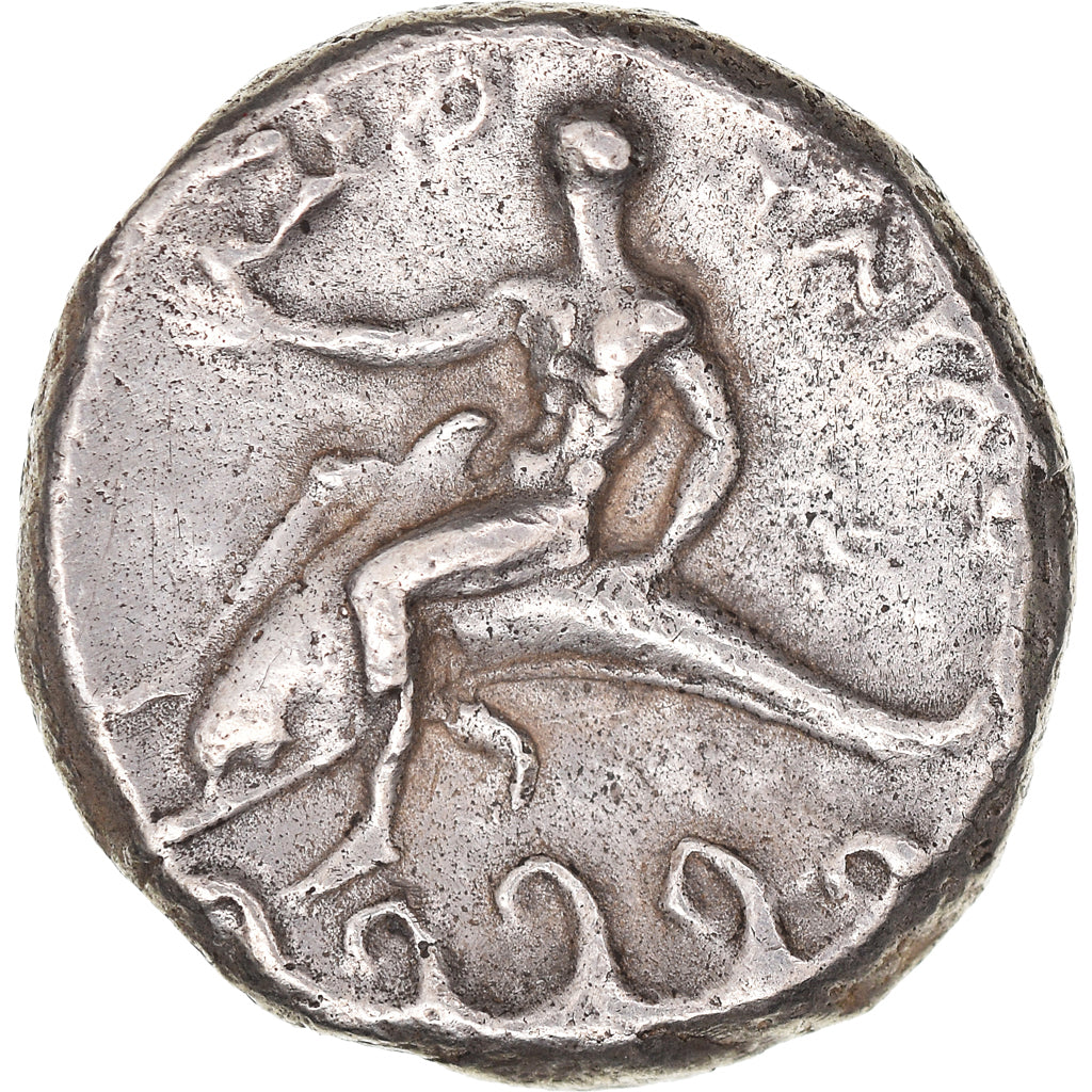 Moneta, Calabria, Nomos, 281-272 BC, Tarentum, EF(40-45), Srebro, HN Italy:964