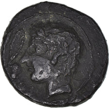 Münze, Sicily, Tetras, 405 BC, Leontini, SS, Bronze, HGC:2-709