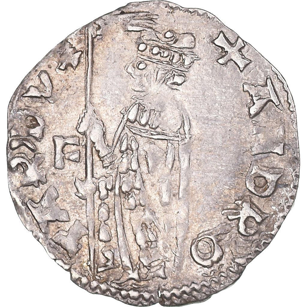 Coin, Italy, VENICE, Andrea Contarini, Soldino, 1368-1382, AU(50-53), Silver