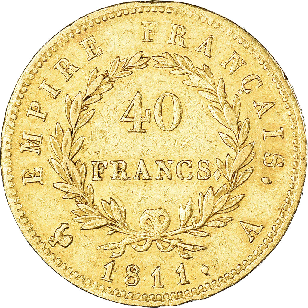 Münze, Frankreich, Napoléon I, 40 Francs, 1811, Paris, SS, Gold, KM:696.1