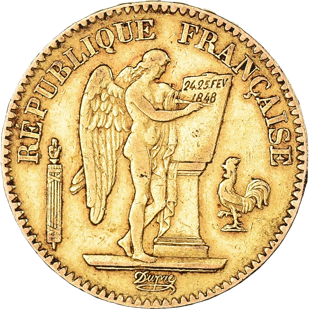 Coin, France, Génie, 20 Francs, 1848, Paris, EF(40-45), Gold, KM:757