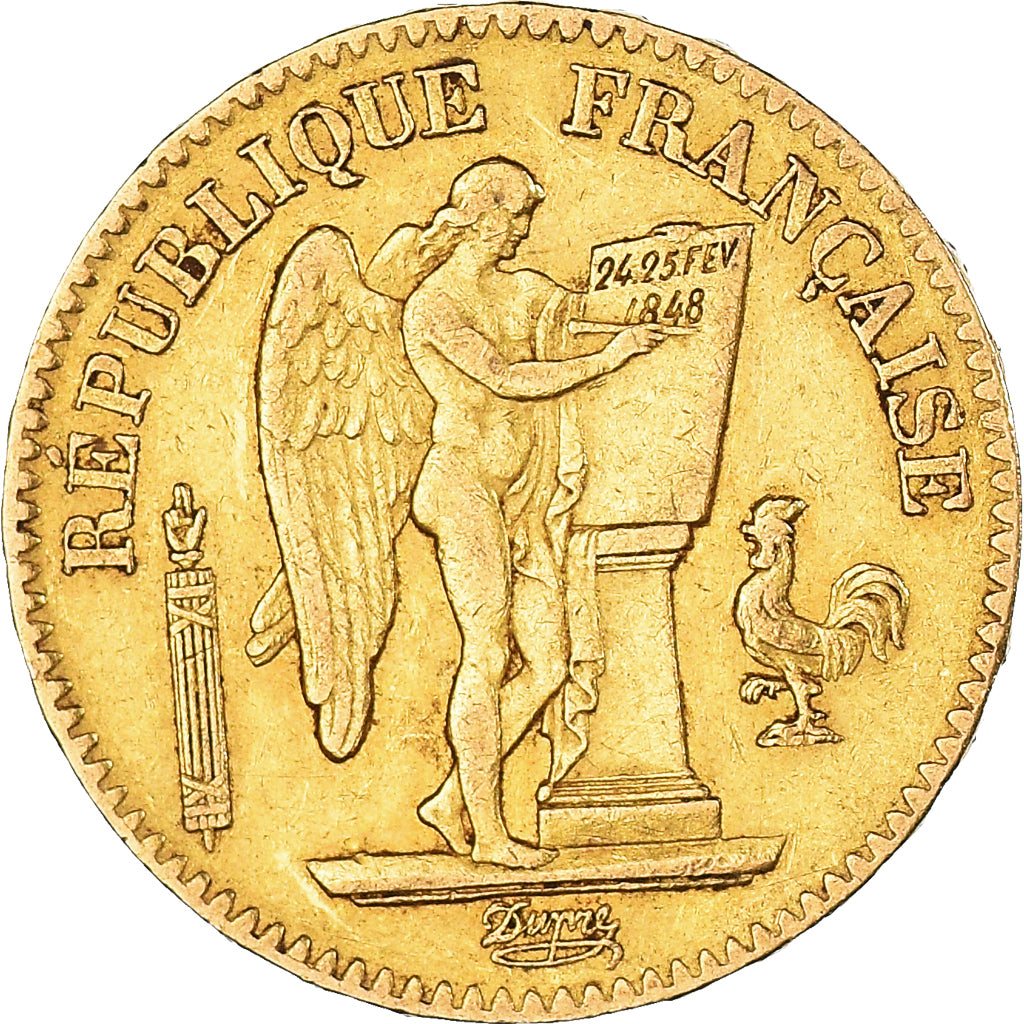 Coin, France, Génie, 20 Francs, 1849, Paris, EF(40-45), Gold, KM:757