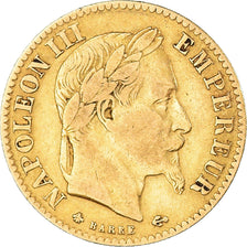 Coin, France, Napoleon III, 10 Francs, 1866, Paris, VF(30-35), Gold, KM:800.1