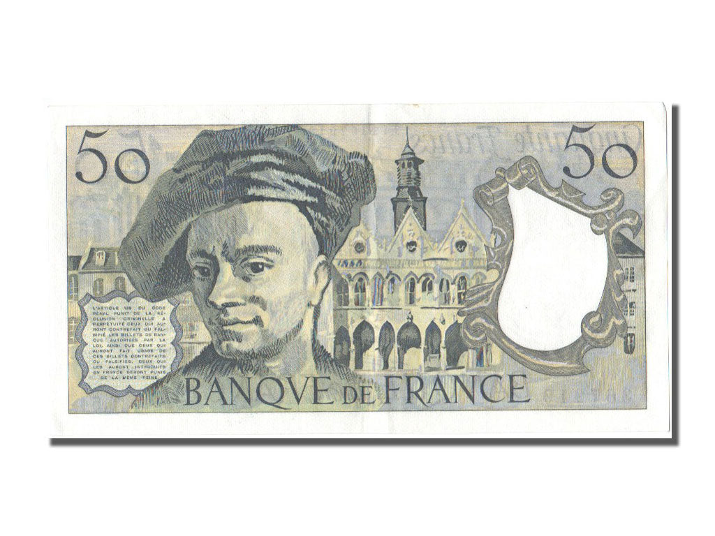 France, 50 Francs, 50 F 1976-1992 ''Quentin de La Tour'', 1988, KM #152d,...