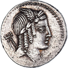 Coin, Julia, Denarius, 85 BC, Rome, AU(50-53), Silver, Crawford:352/1c