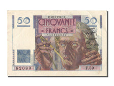 France, 50 Francs, 50 F 1946-1951 ''Le Verrier'', 1947, KM #127b, 1947-03-20,...