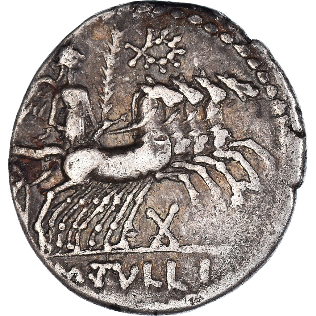 Coin, Tullia, Denarius, 120 BC, Rome, EF(40-45), Silver, Crawford:280/1