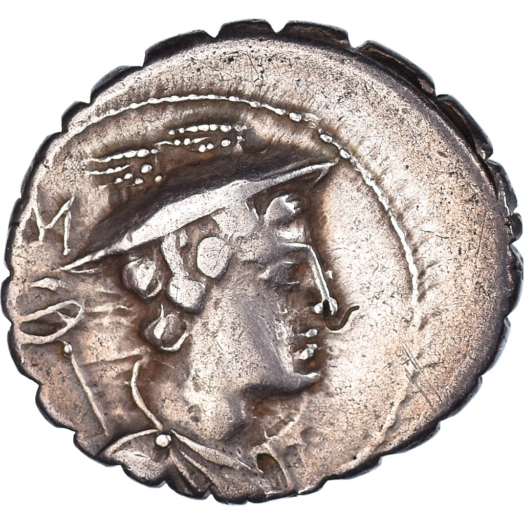 Coin, Mamilia, Denarius Serratus, 82 BC, Rome, EF(40-45), Silver, Crawford:362/1