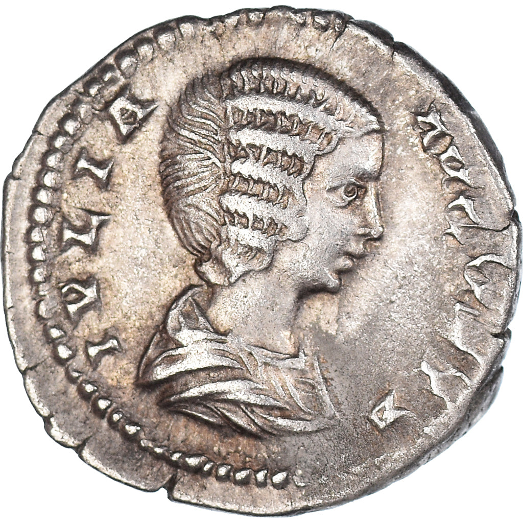 Coin, Julia Domna, Denarius, 196-211, Rome, AU(50-53), Silver, RIC:577