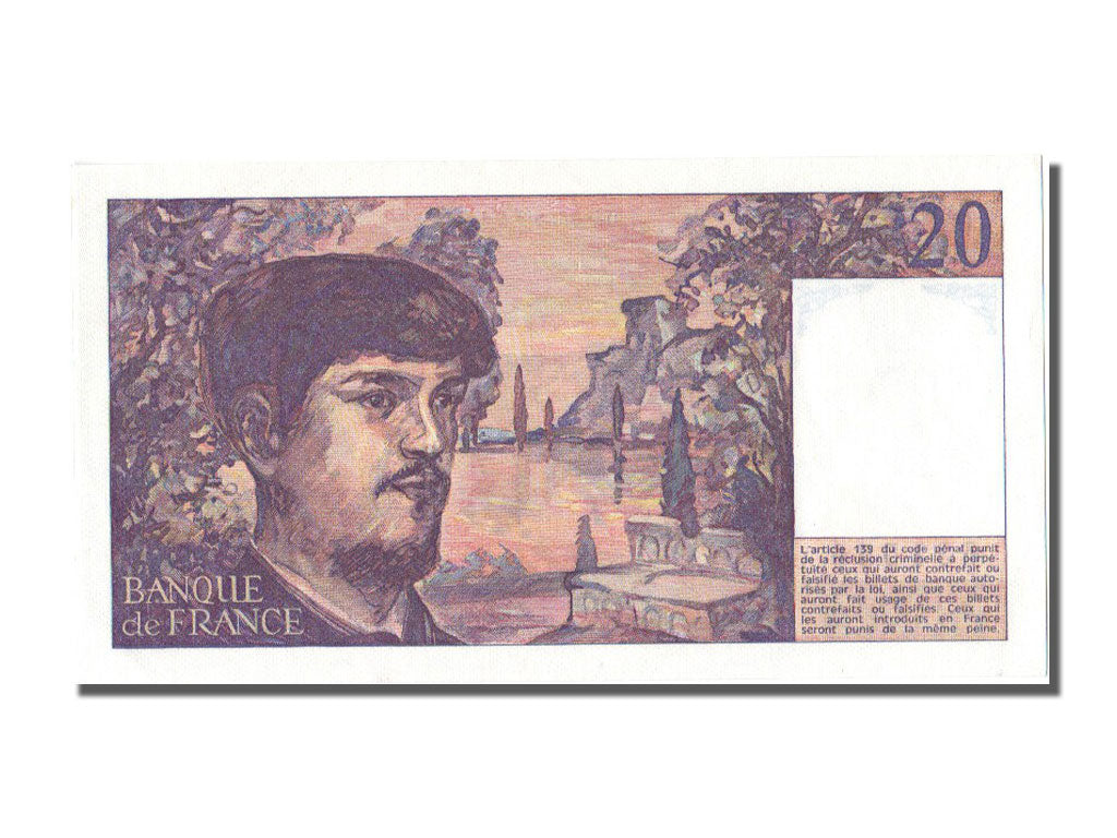 France, 20 Francs, 20 F 1980-1997 ''Debussy'', 1980, KM #151a, UNC(64), F,...