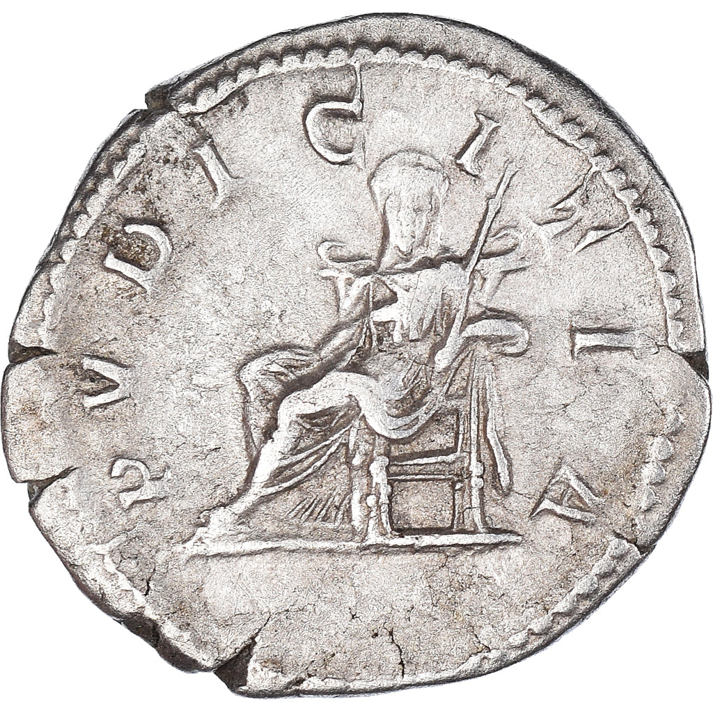 Moneta, Julia Domna, Denarius, 207-211, Rome, AU(50-53), Srebro, RIC:575