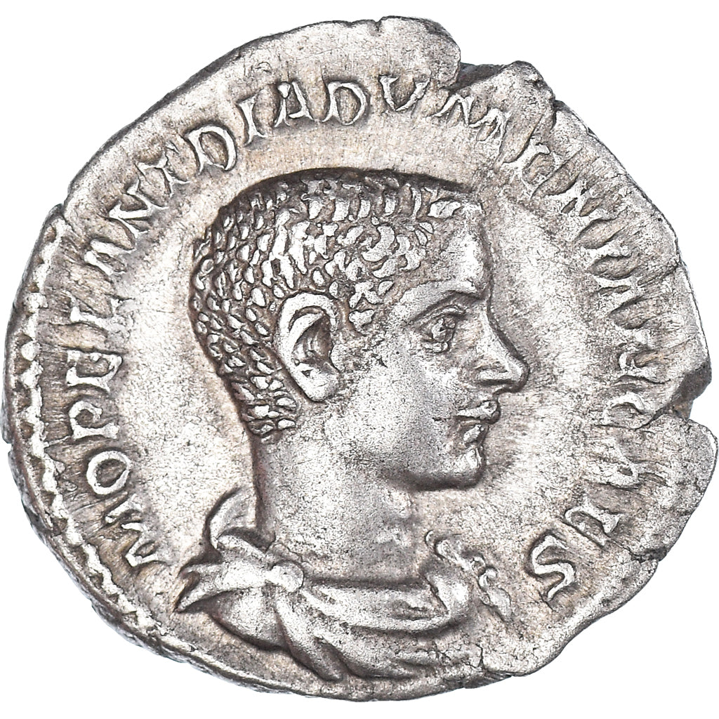Coin, Diadumenian, Denarius, AD 217-218, Rome, AU(50-53), Silver, RIC:116a